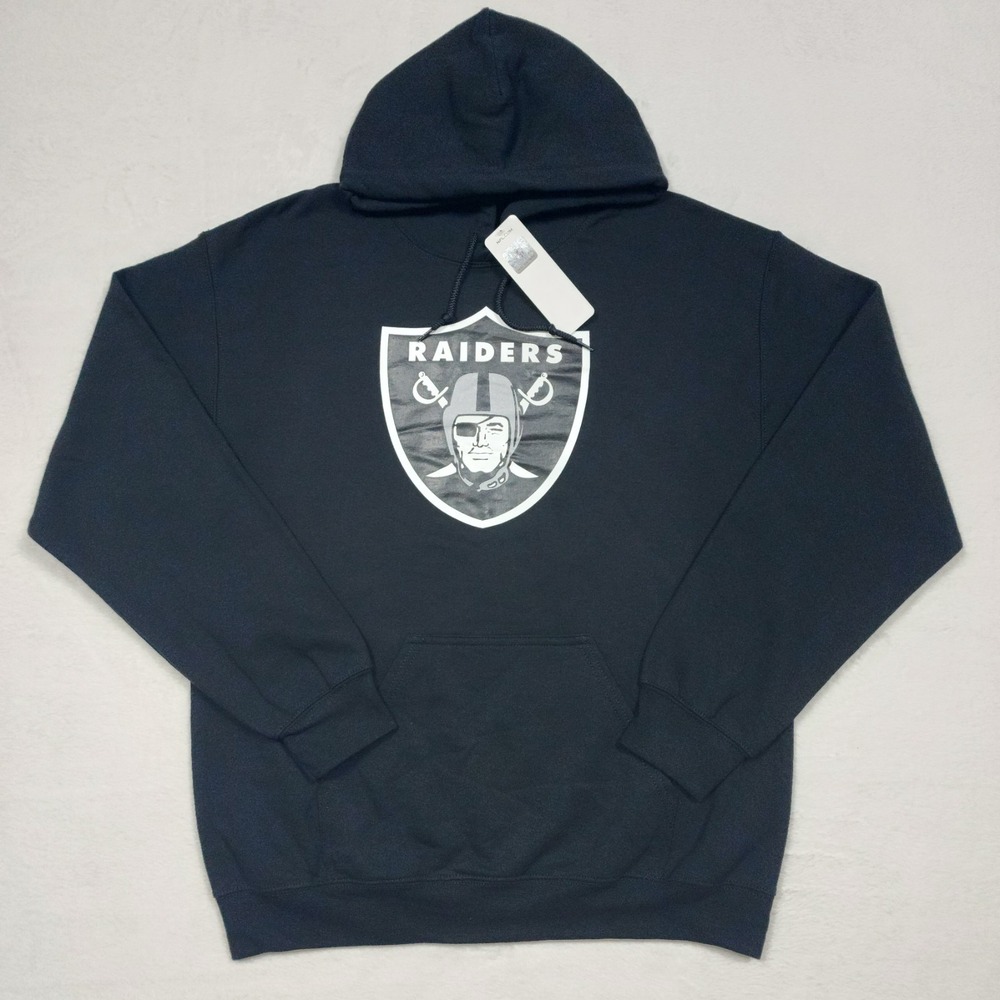 Las Vegas Raiders Hoodie‎ Mens Medium Black NFL Team Apparel Pullover Sweatshirt